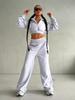 2026 Sexy Mode Lounge-Set Langarm Kapuzen-Crop-Top Shorts Cardigan Jogginghose 2-teiliges Outfit