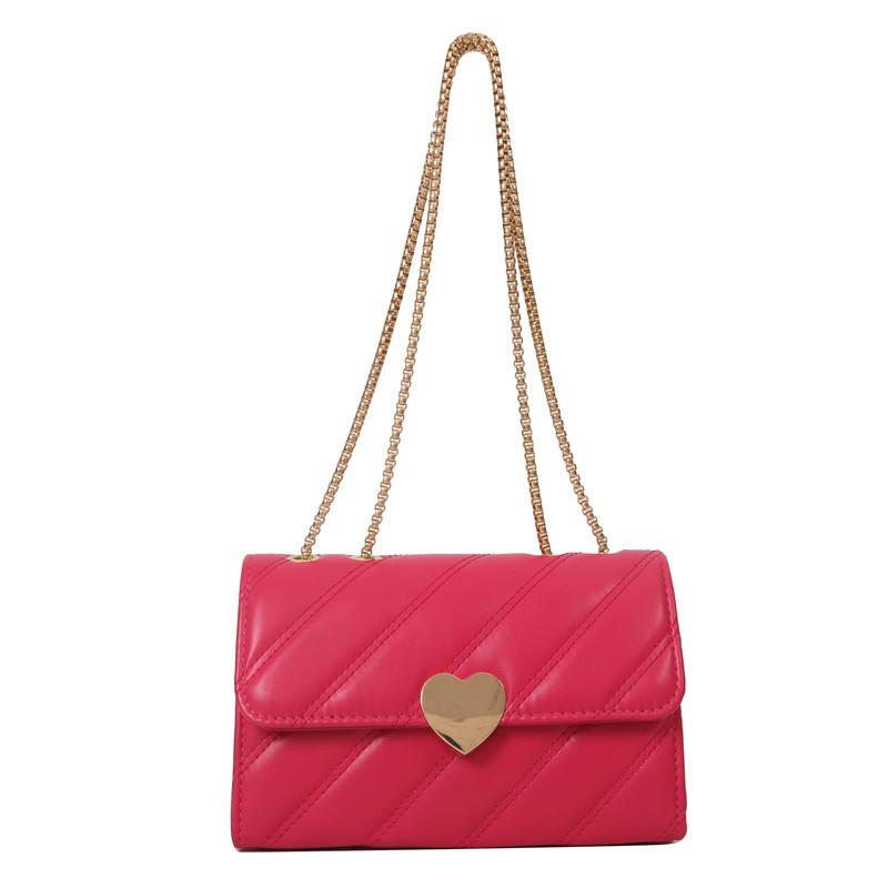 Stilvolle gesteppte PU-Handtasche für Damen in Schwarz, Khaki, Pink und Weiß. Perfekt für den lässigen Chic.