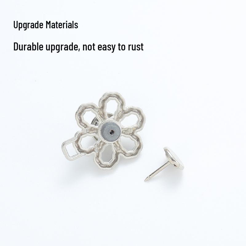 Adjustable Six-Petal Waist Buckle - No Sewing or Nails Needed