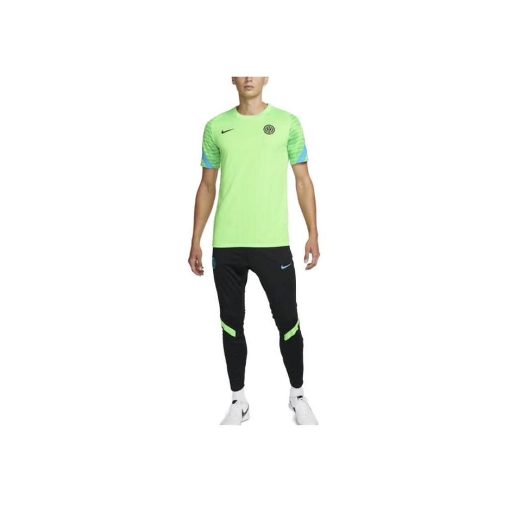 Nike Inter Milan Football Training Short Sleeve T-Shirt With Brand Logo Print Men Tops Green DB6915-302
