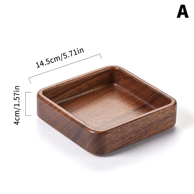 

Тарелка в скандинавском стиле, складывающаяся в стопку, тарелка из орехового дерева, квадратный/круглый поднос, столовая посуда, простая бытовая кондитерская тарелка, фруктовая тарелка