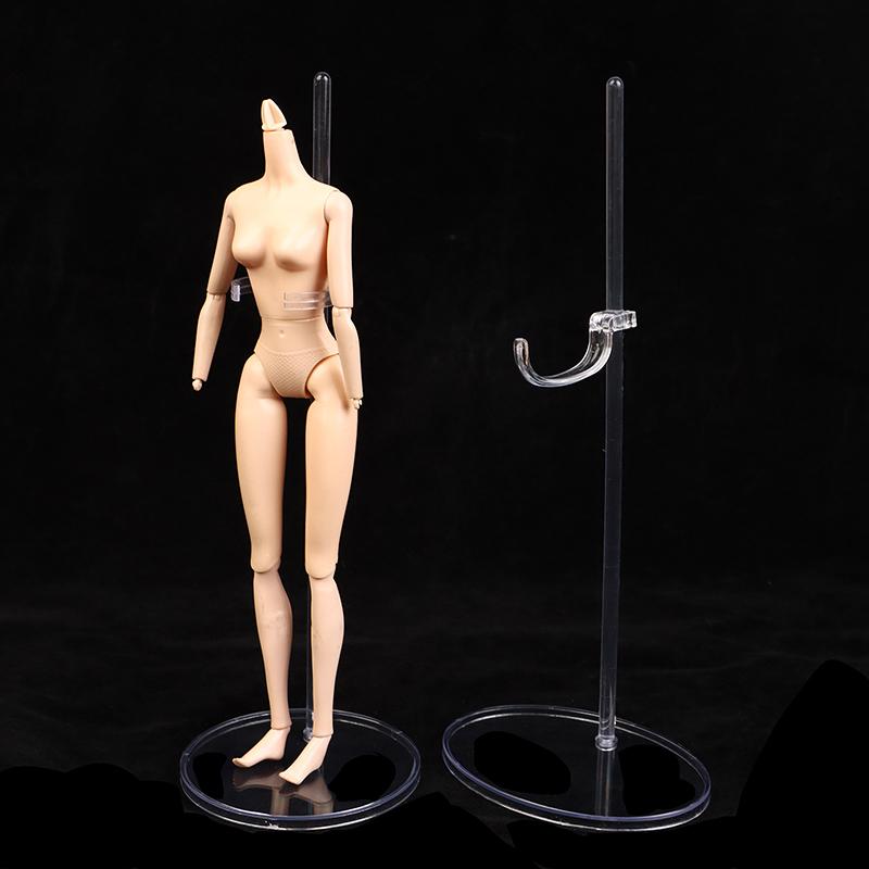 Akrylový držák na panenky Průhledný 30cm displej na figurku Držák na nožní opěrku v pase pro 1/6 výstavních hraček pro panenky