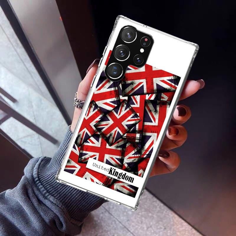 Union Jack England UK Flag Phone Case For Samsung Galaxy S23 S24 S25 Edge S26 Ultra S22 + S21 Plus S20 FE Cover Silicone Print S