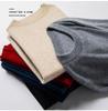 Men's Casual Solid Color Knit Wool Sweater - Fall/Winter Warm Base Layer, Round Neck