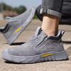 Welder's high top anti smashing and anti piercing men's steel toe shoes are wear resistant and non tiring safety shoes Comfortable Soft Sole Non slip