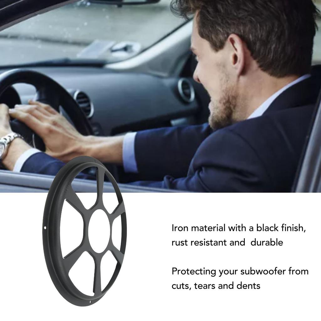 Car   Spker Cover Protector Door Loudspker Trim Sub Woofer Decorative Grill Black