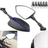Authentic Motorcycle Universal 10Mm 8Mm Rearview Mirror Axe Rear View Mirror Side Mirror With 6 Screw