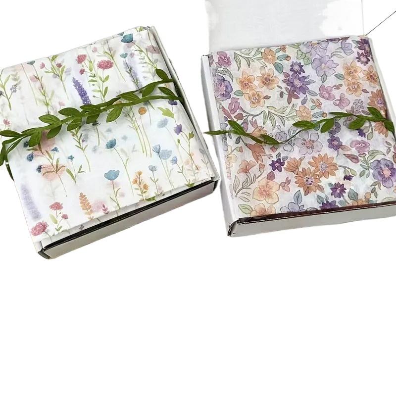 10PC Floral Pattern Wrapping Tissue Paper Gift Bags Filler Gift Wrapping Paper Party Presents 50x35cm
