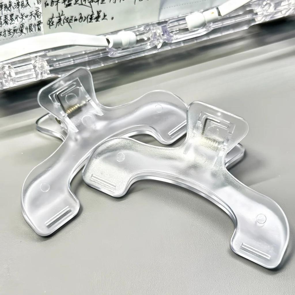 Book Clip Reading Clip Kawaii Desk Accessories Fixed To Prevent Page Turning Transparent Frosted Folder Clips