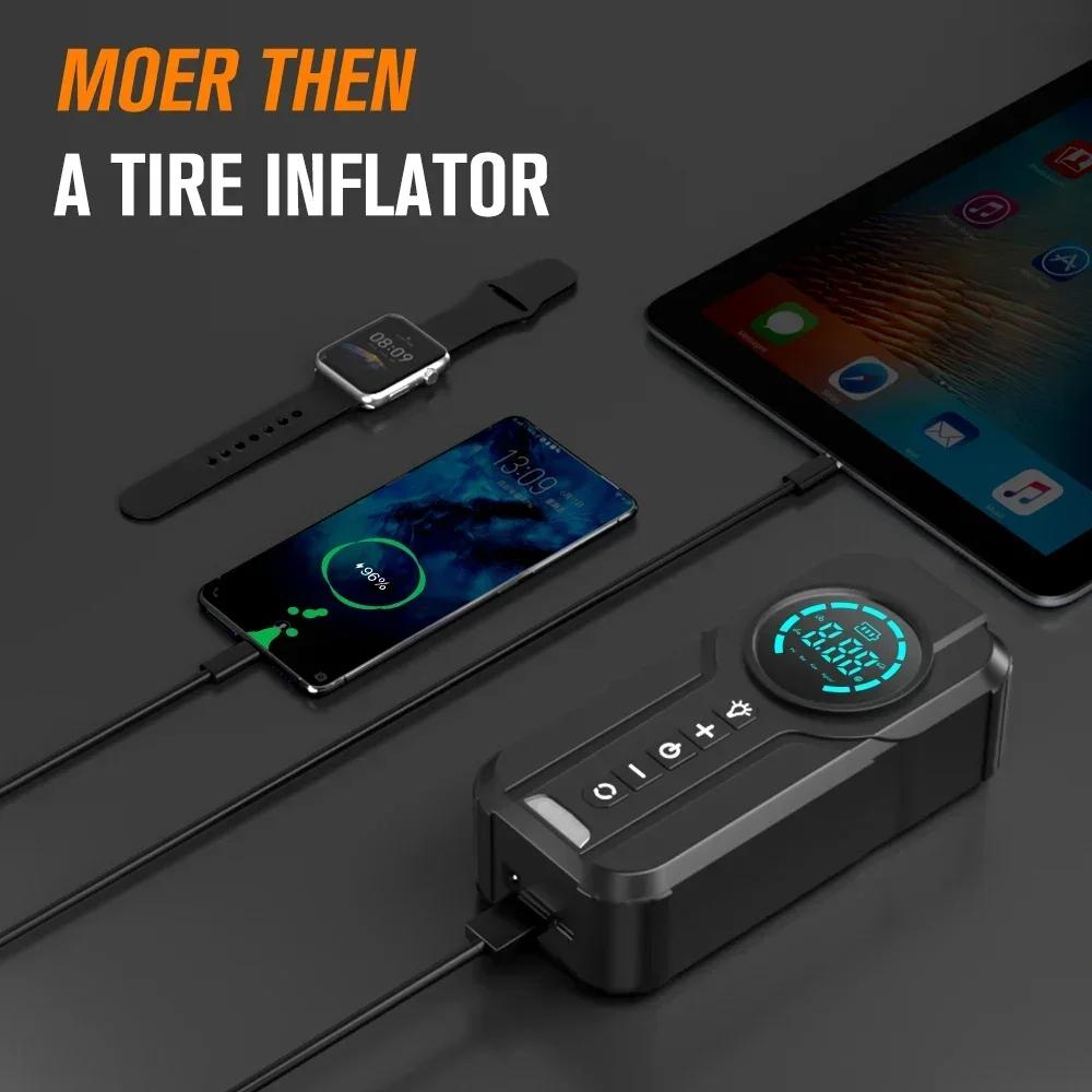 Portable Air Pump Digital Auto Car Inflator Tire Pump Portable Car Air Compressor for Motorcycles Bicycle Boat Tyre