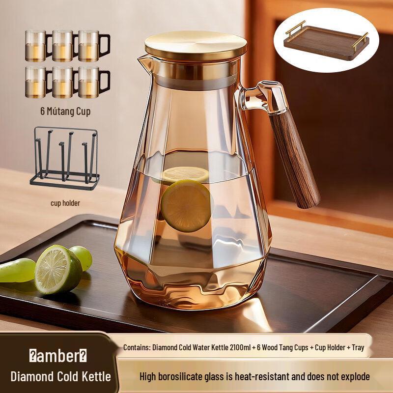 Qiwei Heat-Resistant Glass Water Pitcher