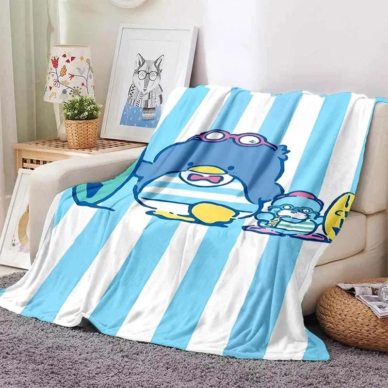 6 Sizes Tuxedo Sam Blanket Japanese Style Soft Flannel Throw Fluffy Bed Comfortable Home Four Season Warm Blanket Baby Gift