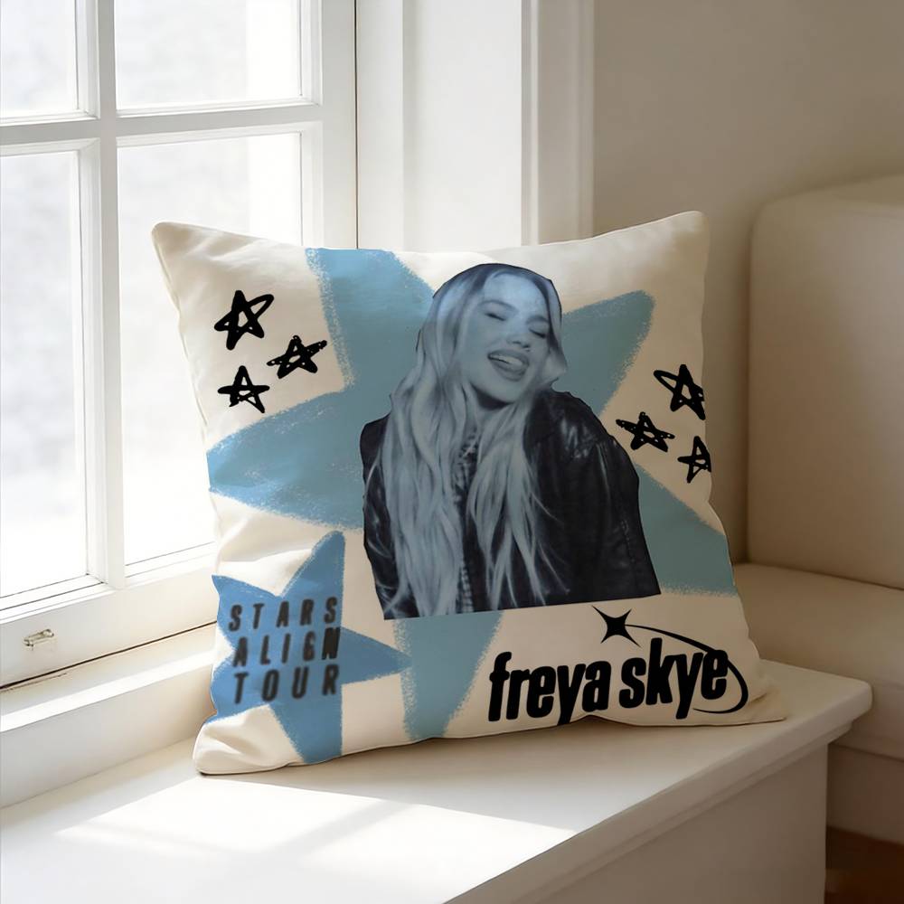 Pop singer F-Freya S-Skye Square Double-Sided printed Pillow Case Bedroom Bedside Pillow Sofa Cushion Cover