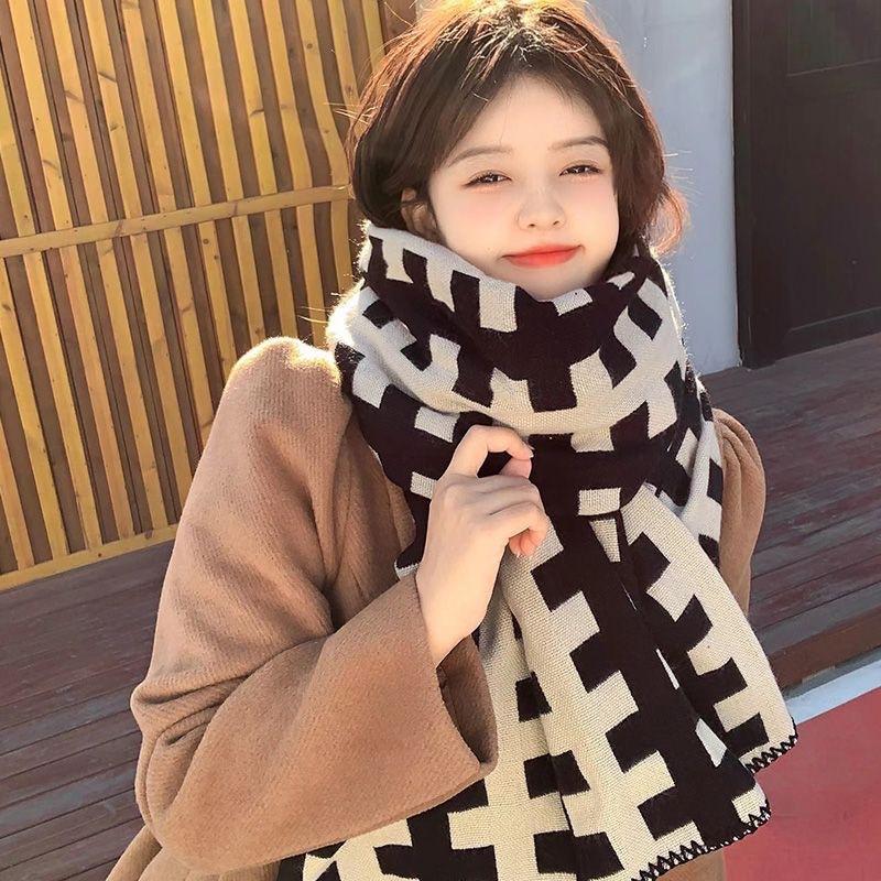 Neuer Imitat-Kaschmir-Damen-Schal Winter Vintage Karomuster-Schal Pashmina Mujer Foulard Bufanda Decke Wickel-Schals Herren Pareo