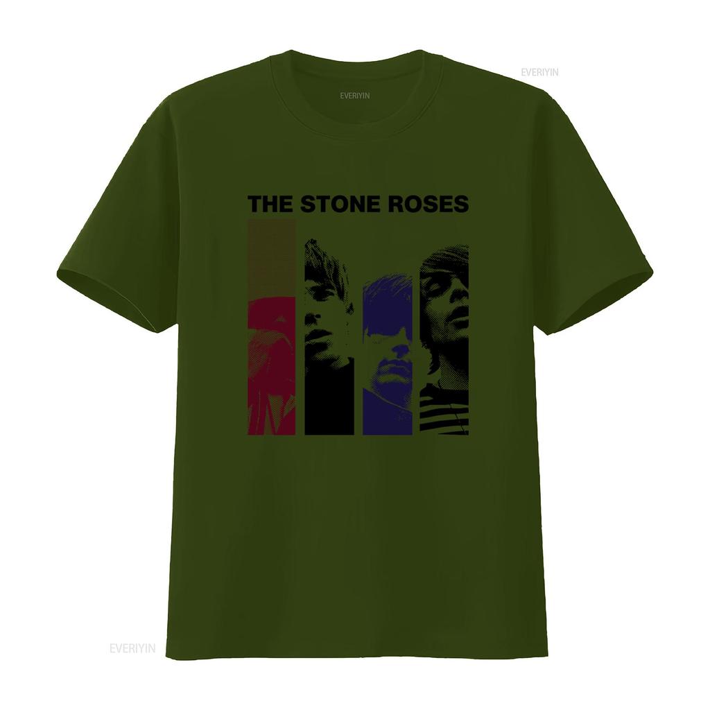Vintage The Stone Roses Band Mens T shirt White  Retro Rock Style All Sizes S 4Xl JJ1386 vintage Washed Stretched fashion