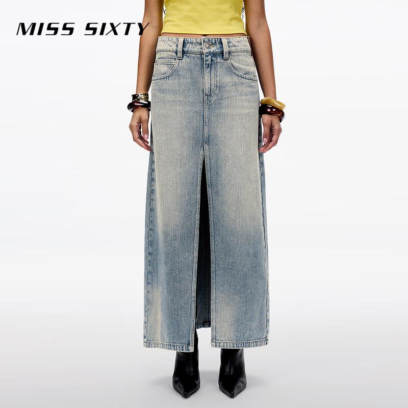 

MISS SIXTY 2025 Spring Distressed Denim Long Skirt 39