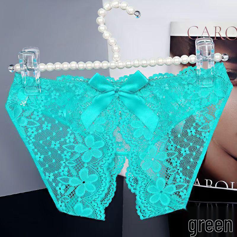Women's Lace Bow Seamless Open Crotch Panties: Sexy, Hot, and Breathable