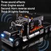 Funny 1:24 American Truck Model Sound And Light Vehicles Gifts Container Truck Simulation Alloy Heavy Truck Model Decoration