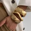 Ingemark Klassisch Vintage Matt Unregelmäßig Schwermetall Klobig Breit Manschette Armreifen Damen Punk Goldfarbe Frühling Armbänder Herren Schmuck