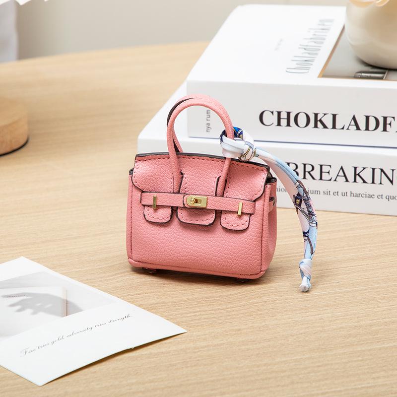 Platynowa Mini Zawieszka Portmonetka na Monety i Etui na Klucze - Kreatywna, Urocza Zawieszka