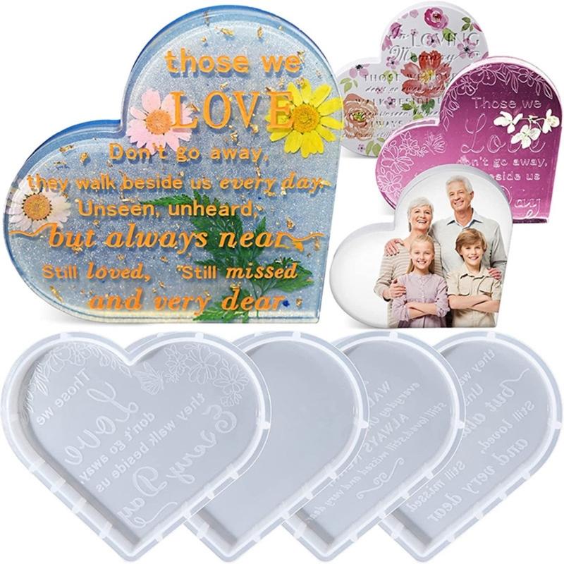 Heart Resin Silicone Mold Heart Candle Mold Non Stick Easy to Demold for DIY Candle Soap Plaster Ornament Home Decor