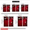 Set Of 2 Flat Printing Fashionable Christmas Curtains Pine Branches Snowflakes Digital Printed Polyester Drapes Spring Curtain
