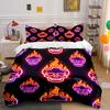 Flaming Skulls In Neon. Bedding Sets Duvet Cover Sets Duvet Covers Pillowcases(1 * Duvet Cover 2 * Pillowcases Without Duvet Insert)