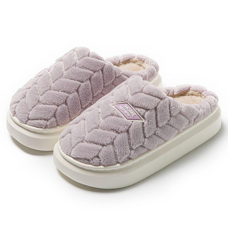 Middle-aged people's non-slip thick-soled cotton slippers 2025 household winter indoor home warmth lock temperature can be super comfortable