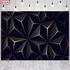 Telo di Sfondo Geometrico Nero Oro Moderno 2D per Fotografia