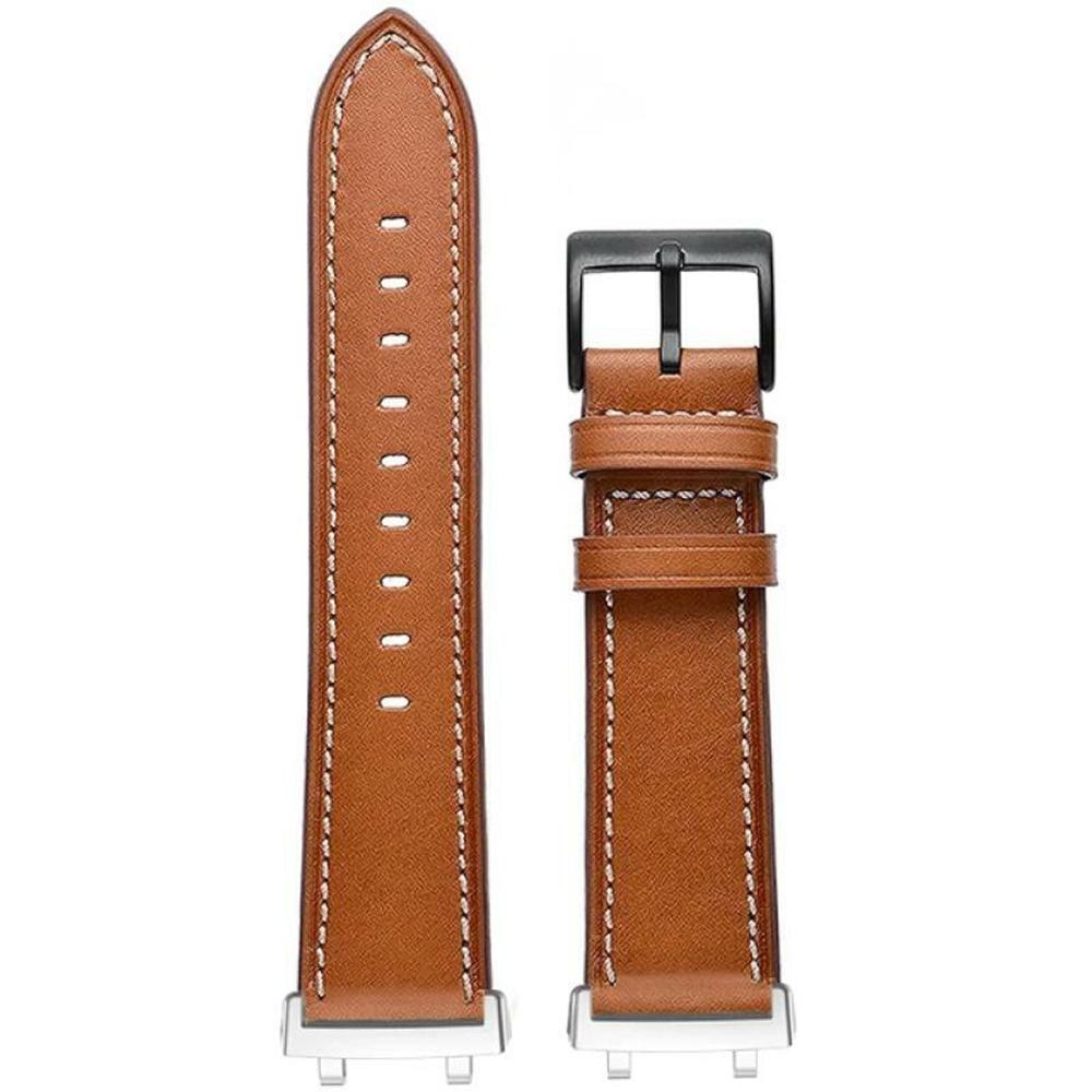 Fiber Leather Watch Band for Huami Amazfit T-Rex 3 Stitching Line Quick Release Replacement Strap