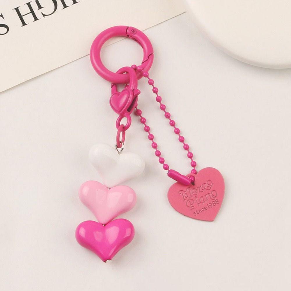 Heart Key chain Colorful Keychain pendant 2024 Earphone Case Pendant  Bag
