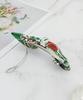Maia Rose Jacquard Ribbon Pin - Green