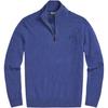 Polo Ss23 Solid Color Logo Embroidered Half-Zip Long Sleeve Sweater Men Sweater Blue 710777743-012