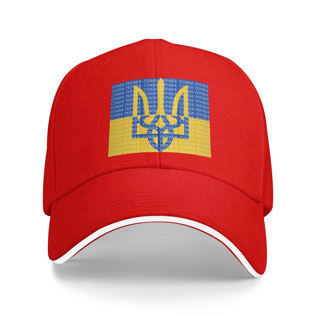 Ukraine Flag Trident Slava Ukraini Casual Baseball Cap Summer Trucker Hat Breathable Kpop Rock Snapback Cap Unisex Baseball Caps
