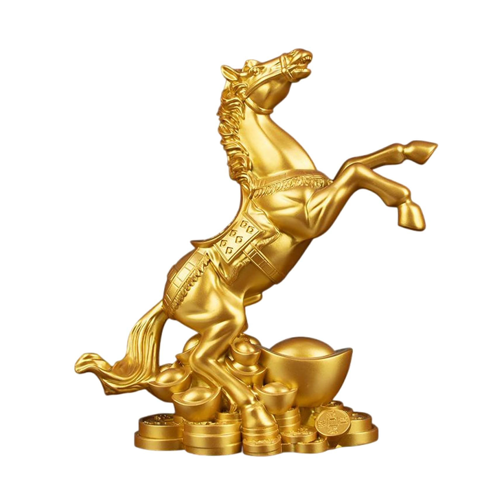 

Horse Figurine, Lucky Golden Horse, Year of the Horse Figurine, Symbolizing Advancement, Growth, Development, Good Fortune, Luck, and Increased Wealth