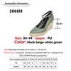 Classic Wedges Shoes For Women Spring Casual Ankle Straps High Heels Pumps Shoes White Green Wedge Wedding Office Shoes Female