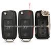 Replacement 3/4-Button Folding Remote Key Shell for Skoda, Volkswagen, Touareg, and Phaeton - Panic Button Included