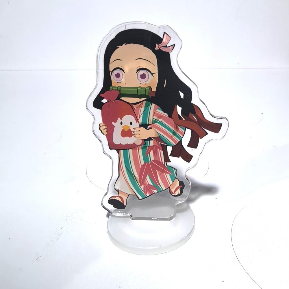 Japan Anime Demon Slayer Kimetsu No Yaiba Acrylic Stand Model Action Kamado Nezuko Hashibira Inosuke Desk Decoration Plate Toys