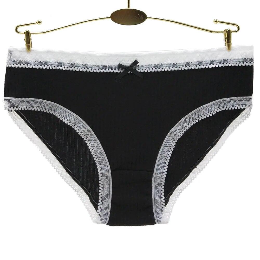 Panties Cotton Sexy Lace Women Underwear Briefs Girls Underpants Lingerie Ladies Intimates 6 Pcs/set