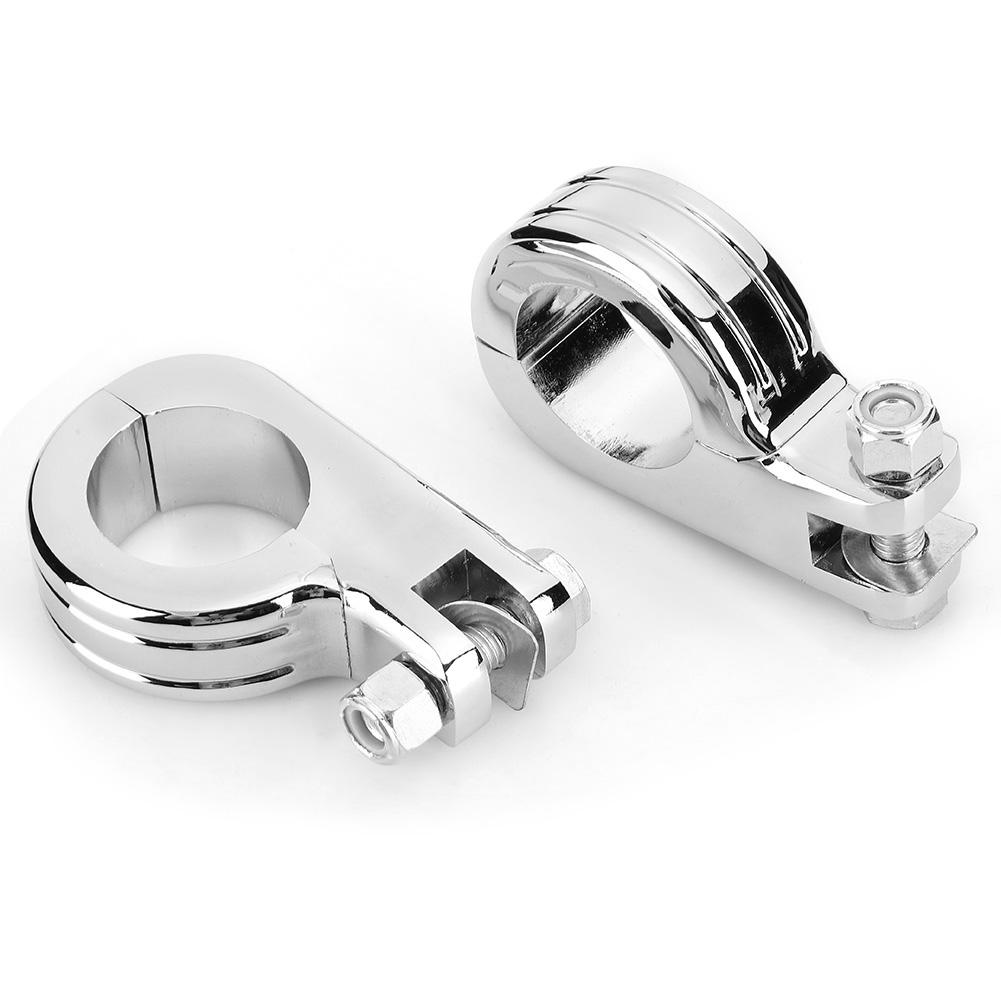 38mm 1.5in Universal Foot Rest Footpeg Mounting P Clamp Motorcycle Accessory Fit for Honda(Electroplate )
