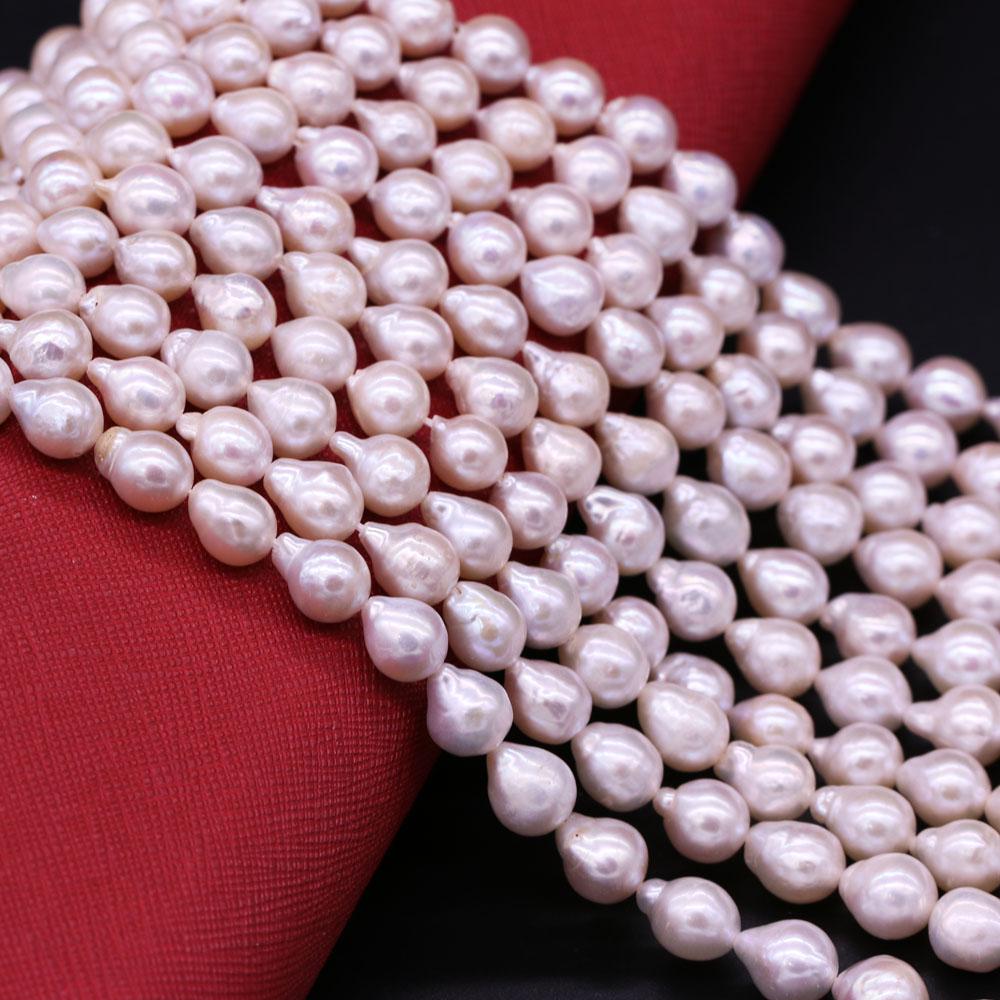 1String, Natural Freshwater Pearls, 8-9mm Round Tail Shape Pearl Beads for Jewelry Making DIY Crafts, Wedding Gifts for Women, 36cm