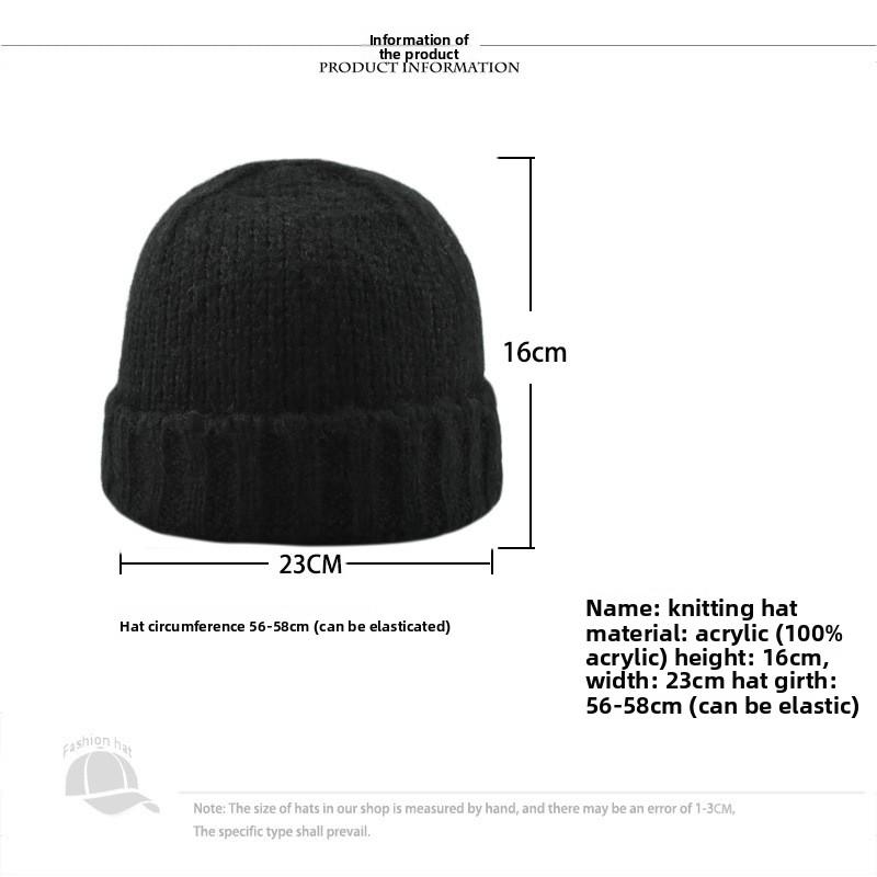 1pc Winter Warmth Beanies for Men Women Brimless Docker Hat Winter Watch Cap Sailor Outdoor Windproof  Rolled Cuff Harbour Hats