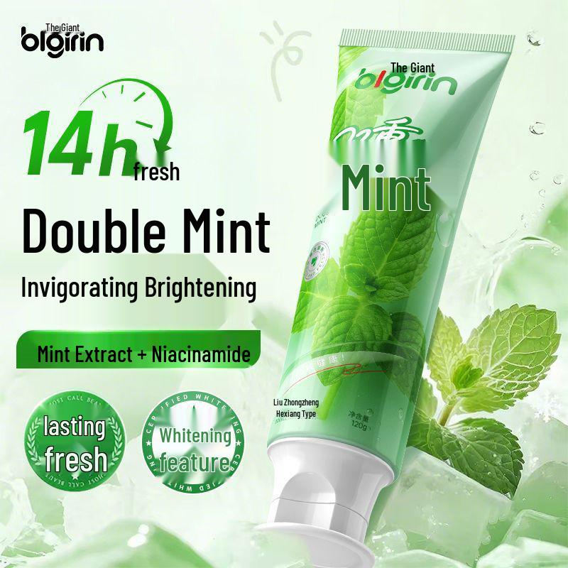 Baili Giant Double Mint Whitening Toothpaste: Fights Yellowing & Bad Breath with Baking Soda