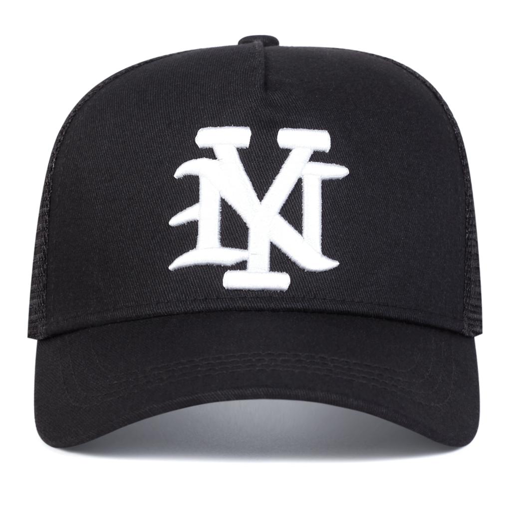 Unisex Buchstaben Kreuz Stickerei Verstellbare Hip Hop Baseballkappe Atmungsaktives Mesh Sonnenhüte Frühling Sommer Outdoor Sport Reisen für Damen Herren