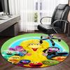 1PC Colorful Sesame Muppets Together Round Rug, Non-slip Chair Mat, Home Decor, Circle Carpet Perfect for Office, Bedroom, Living Room,Christmas Gift