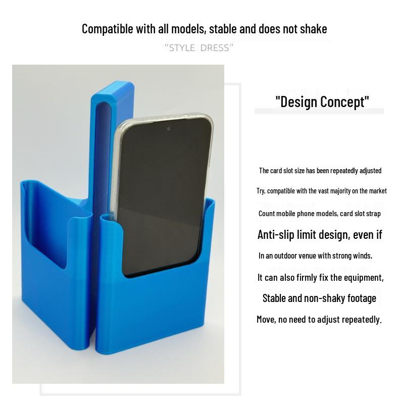 3D Printed Tennis Net Phone & Dual-Camera Holder for Outdoor Sports Training