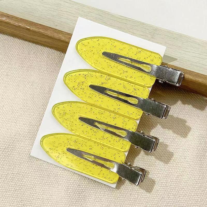DIY Transparent Seamless Duckbill Hair Clips with Cream Glue - Colorful Internet Celebrity Side Bang Clips