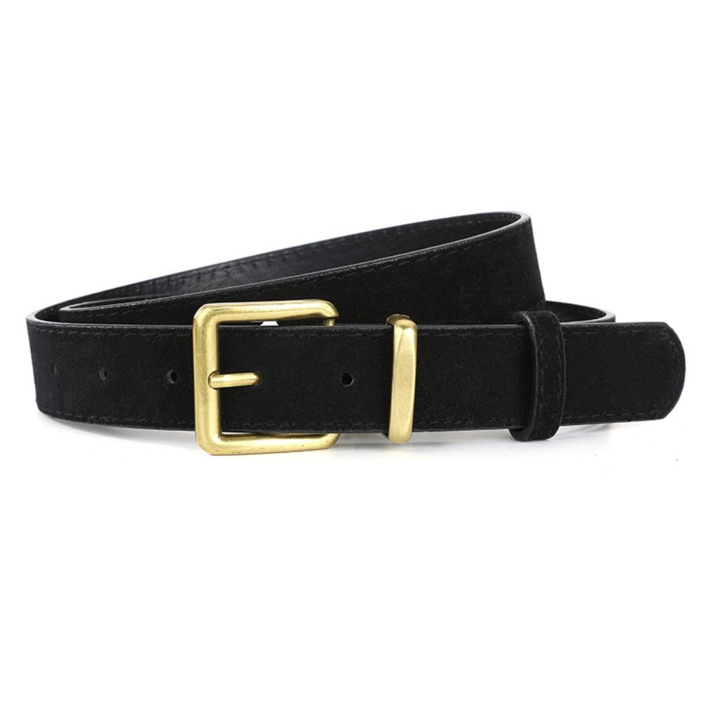 Pin buckle Suede Leather Belt Luxury Design Waistband Fashion Business Waist Belt  For Women
