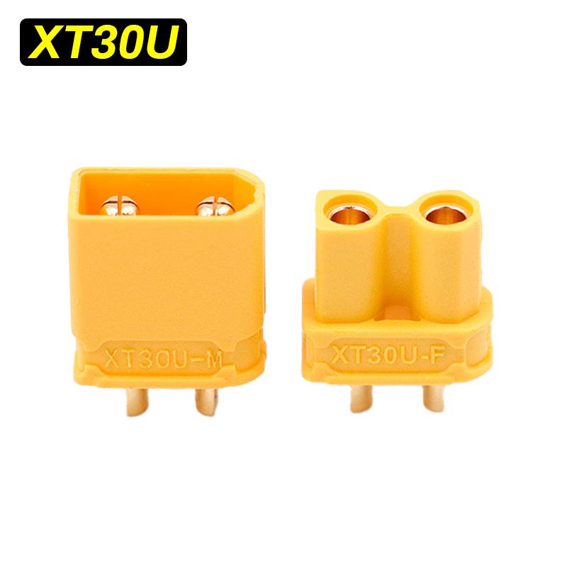 Male and Female Head Wire Cable Connectors XT30/XT30U/MR30 Insulated Plugs Adapters for Car Airplane RC Battery Protective Cover