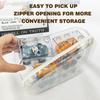 Clear PET Makeup Bag Waterproof Anti-leak Zippers Large Capacity Multi-use Toiletry Organizer for Global Travelers